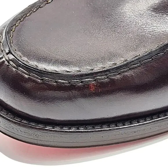 Christian Louboutin Leather Loafers with metal ornament Brown EU 40 US 7 - NWB